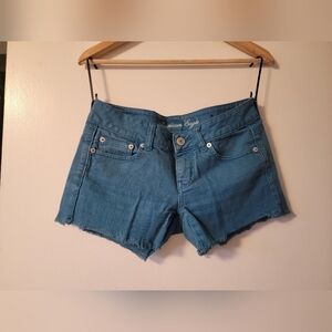 Dyed Blue Denim Shorts